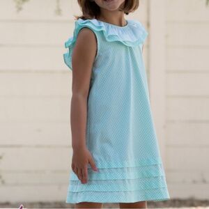 Shrimp and grits kiss Green and white Sleeveless Dress size 3T